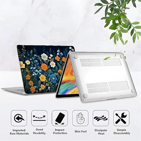 متوافق مع حالة MacBook Air 13 Inch ، حالة صلبة بلاستيكية لعام 2025 2024 2023 2022 حالة وقائية الصدفة الصلبة ، 13.6 الهواء (A2681) M2 2022 ، هندسي in Kuwait