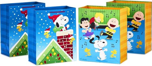 Hallmark Christmas Peanuts Wrapping Paper with Cut Lines on Reverse (Pack of 3, 105 sq. ft. ttl) Snoopy, Charlie Brown, Woodstock (5JXW1036) in Saudi Arabia