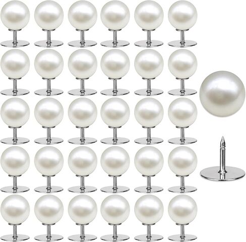 30 مجموعة أزرار اللؤلؤ دبابيس بروش لؤلؤة للملابس الحرفية in Kuwait