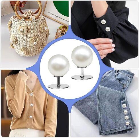 30 مجموعة أزرار اللؤلؤ دبابيس بروش لؤلؤة للملابس الحرفية in Kuwait