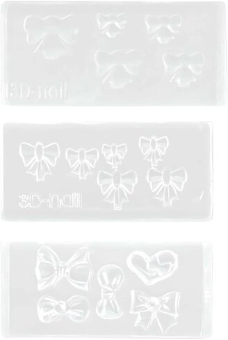 3Pcs Resin Nail Art Decorations Mold Mini Size Rose Daisy Floral Silicone Mold Pendant Jewelry Making Tools DIY Design Nail Art Rose Flower Miniature 3D Embossed Handmade (# 01 Rose Flower) in Kuwait