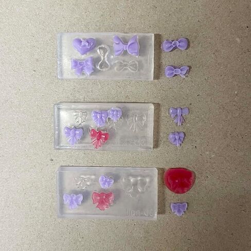 3Pcs Resin Nail Art Decorations Mold Mini Size Rose Daisy Floral Silicone Mold Pendant Jewelry Making Tools DIY Design Nail Art Rose Flower Miniature 3D Embossed Handmade (# 01 Rose Flower) in Kuwait