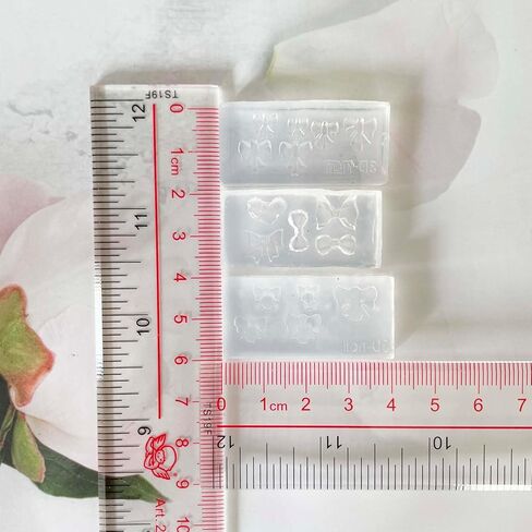 3Pcs Resin Nail Art Decorations Mold Mini Size Rose Daisy Floral Silicone Mold Pendant Jewelry Making Tools DIY Design Nail Art Rose Flower Miniature 3D Embossed Handmade (# 01 Rose Flower) in Kuwait