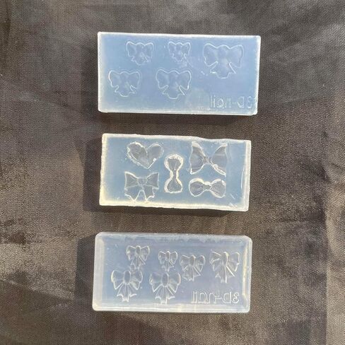 3Pcs Resin Nail Art Decorations Mold Mini Size Rose Daisy Floral Silicone Mold Pendant Jewelry Making Tools DIY Design Nail Art Rose Flower Miniature 3D Embossed Handmade (# 01 Rose Flower) in Kuwait