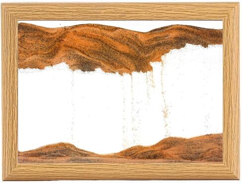 rysnwsu Moving Sand Art Liquid Motion, 3D Deep Sea Sandscape Color Quicksand Decor,Wooden Frames Moving Sand Art Picture Relaxing Desktop Home Office Work Decor (7'', Purple) in Saudi Arabia
