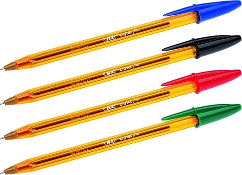 Bic Cristal Fine Ballpoint Pen Pack of 4 Assorted in Saudi Arabia