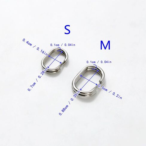 20Pcs Oval Double Jump Rings for Jewelry Making, Key Rings for Keychains, Stainless Steel Crafts Double Split Rings Fishing (M, Silver) in Kuwait