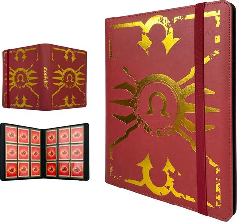 CARD DICT Trading Card Binder with 40 Protective Pages, Compatible with Standard Sized Cards, Faux Leather Cover, Blue in Saudi Arabia