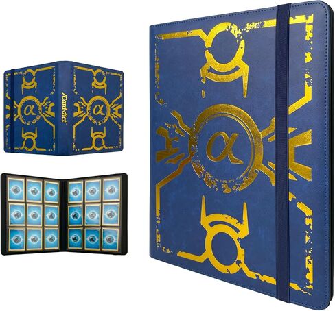 CARD DICT Trading Card Binder with 40 Protective Pages, Compatible with Standard Sized Cards, Faux Leather Cover, Blue in Saudi Arabia