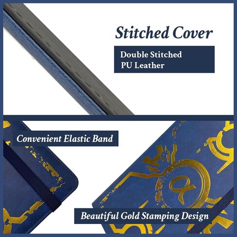 CARD DICT Trading Card Binder with 40 Protective Pages, Compatible with Standard Sized Cards, Faux Leather Cover, Blue in Saudi Arabia