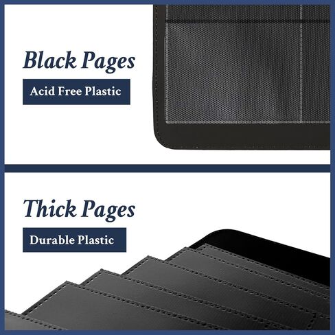 CARD DICT Trading Card Binder with 40 Protective Pages, Compatible with Standard Sized Cards, Faux Leather Cover, Blue in Saudi Arabia