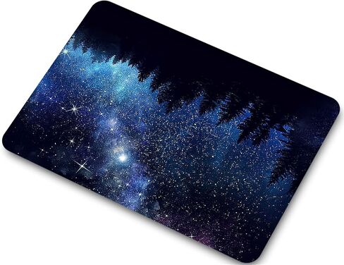 Compatible with MacBook Pro 14 Inch Case 2023/2022/2021 Release M3 A2918 A2992/M2 A2779/A2442 M1 Pro Max Chip, Plastic Hard Shell Case & Keyboard Cover & Screen Protector - Forest Night Sky in Kuwait
