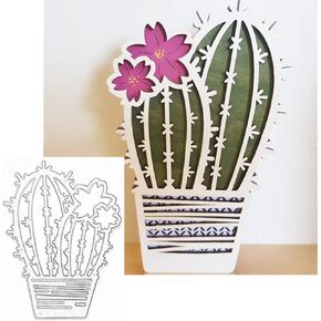Cactus Plant Metal Die Cuts,Flowers Leaves Frame Wedding Cutting Dies Cut Stencils for DIY Scrapbooking Photo Decorative Embossing Paper Dies for Scrapbooking Card Making