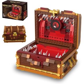 Mimic Chest Building Sets, Monster Dice Storage Box That Holds Up to 3 Polyhedral Dice Sets. Ideal for Dragons Board Game Gifts for Adults and Kids, Compatible with Lego Sets, 531pcs