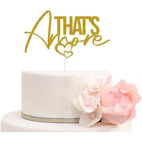 هذا هو Amore Cake Topper لمشاركة الزفاف زفاف دش البكالوريوس زخارف الحفلات لوازم الذهب بريق