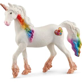 Schleich bayala Mythical Rainbow Love Unicorn Mare Figurine - Featuring Glittery Decorated Details and with Shiny Spiral Horn, Imaginative Fun and Durable Toy for Girls and Boys, Gift for Kids Ages 5+