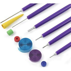 YURROAD 6pcs Quilling Slotted Tool Paper Quilling Pen
