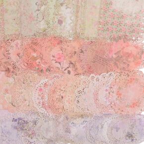 Vintage Scrapbook Paper Lace, 40pcs 4 Different Styles Scrapbook Supplies for DIY Cards, Scrapbooks, Photo Frames, Albums, Crafts, Card Making