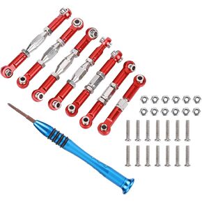 7 PCS RC Pull Rod ، RC Car Metal Servo Rod مع مفك البراغي تيربل رابط ربط مجموعة ملائمة لـ 144001 1/14 RC CAR