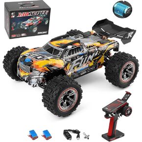 GoolRC WLtoys 184008 Brushless RC Cars for Adults, 60KM/H High Speed Remote Control Car, 4WD 1:18 Scale All Terrain Off Road RC Truck, 2.4GHz RC Racing Car with 2 Batteries (Red)
