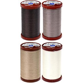 4 Color Bundle of COATS & CLARK Extra Strong Upholstery Thread - 150 yards each (Chona Brown, Driftwood, Hemp & Natural)