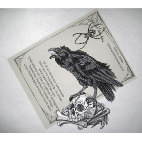 Raven Crow Black Bird على حديد جمجمة على رقعة خياطة على Nevermore Hostique in Kuwait