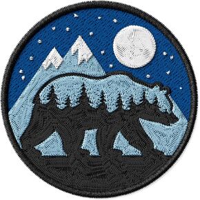 Bear Patch Embroidered Iron on Patches for Clothes Backpacks Bags Jeans Jackets Size 3" ID45095