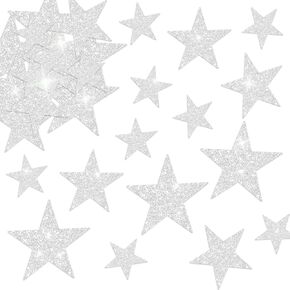 28pcs الحديد على بقع النجوم ، حديد نجمة بريق كبير/متوسطة/صغيرة على بقع للملابس للملابس ، ترتيل ترتقة زخرفة الفينيل للجينز ، القبعات ، اللباس ، حقيبة ، إصلاح ملابس DIY
