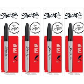 SHARPIE Fine Point Permanent Markers, 1 Black Marker (30101PP) - Pack of 2