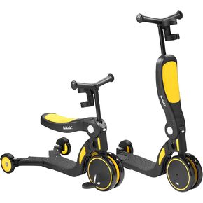 Larktale Scoobi, 5-in-1 Scooter for Toddlers Ages 2-5 - Easily Transitions into Balance Bike & Tricycle - Includes Cup Holder
