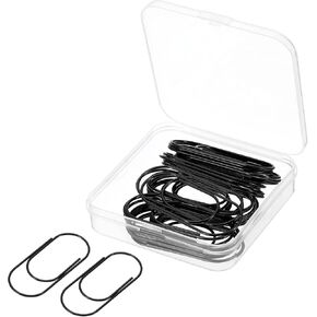MECCANIXITY Wide Paper Clip Coated Large Clips Bookmarks with Box 2 Inch Purple for Organize Office Home, Pack of 30