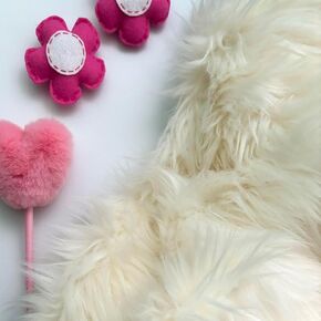 Bianna Ivory/Off White Faux Fur Fabric, by The Yard, American Seller, Luxury Shag Shaggy Material for Crafting, Sewing, Costumes, Fursuits, Home Decor (12x12 inches)