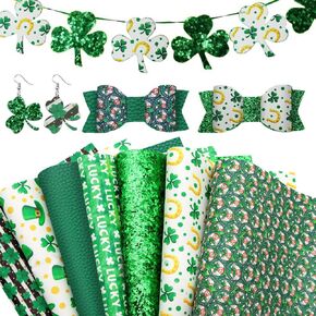 10 قطع من الفصح ورقة جلدية فو ، بيض عيد الفصح أرنب الأنبوب ورقة ورقة من الحبوب تلمع بريق الترتر من النسيج ورقة فواكه من أجل أقواس DIY صنع الحرف اليدوية ، 20 × 34 سم/ 7.9 × 13.4 بوصة in Kuwait