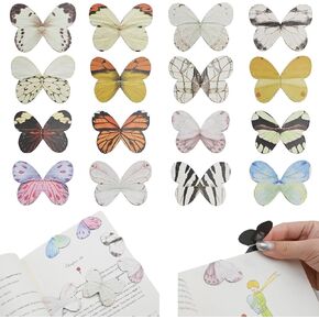 16 PCS Butterfly Magnetic Bookmarks, Cute Book Marks for Reading Women, Butterfly Page Markers Clip, Pretty Magnet Bookmark for Book Lovers Girls Kids Teachers Students Gifts