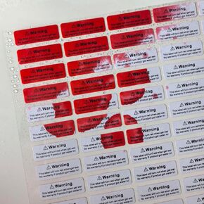 Tamper Evident Proof Barcode Stickers with Individual Serial Number Security Warranty Void Sticker,Sealing Label for Package(150pcs 2x0.6 inches,Matte Silver)