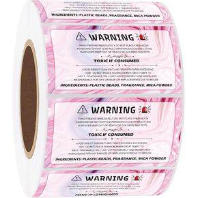 500pcs Freshiess Warning Label Stickers 1.25x2.25 inch Freshiess Warning Stickers Care Stickers for Car Business,Beads and Silicone Molds