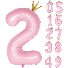 رقم 4 بالون مع التاج ، والبالونات كبيرة عددها 40 بوصة ، وزينة حفلات عيد الميلاد الرابعة ، in Kuwait