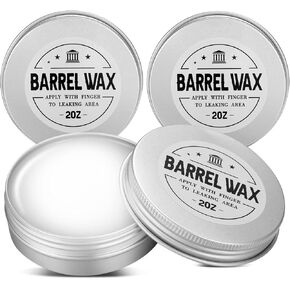 3 Pcs Barrel Sealing Wax 2 oz Aging Barrel Wax and 3 Pcs Stickers for Wine Bourbon Whiskey Aging