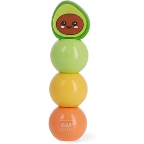Legami - 3 in 1 Highlighter, Pastel Colours, Green, Yellow, Orange, Quick Dry, Avocado Theme