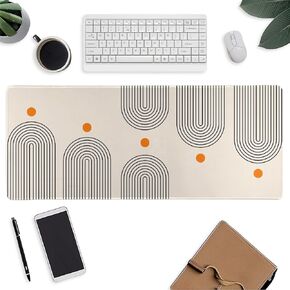 Large Mouse Pad Gaming Extended Desk Pad with Stitched Edge and Non-Slip Rubber Base Keyboard Pad for Laptop Office and Home 31.5 X 11.8 Inch,Geometrical Abstract