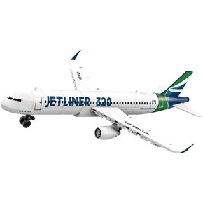 DAHONPA Airbus A320 Building Blocks Set, 129 Pieces Airplane Airliner Building Toy, Gift for Kid and Adult