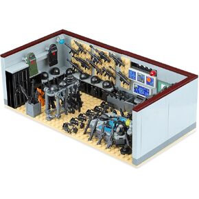 376 pcs Swat Team Armory Building Blocks Sets,Compatible with Lego WW2 War Military Base Equipment Building Toy,Contains Army Weapons Pack Gear,Suitable for Adults and Children Aged 6+