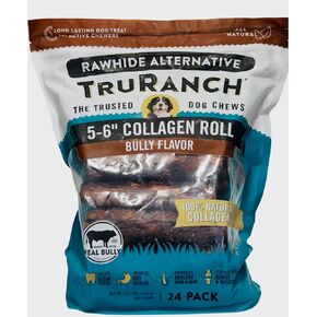 Collagen Roll 5-6'' Bully Flavor, 24 ct., 3.16 Pound (Pack of 1)