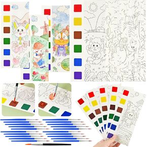 Vileafy 20 Art Party Favors for Kids Ages 4-8 Years Old, Animals Watercolor Painting Book -Paint with Water Mini Coloring Book for Paint Party Favors