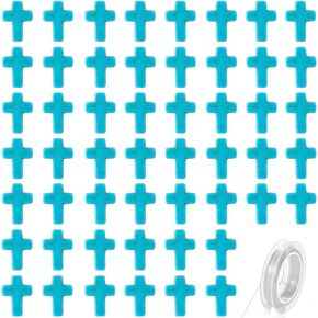 100PCS White Synthetic Turquoise Starfish Beads 14x14mm Large Hole Howlite Stone Charms Spacer Loose Gemstone Beads for Jewelry Making