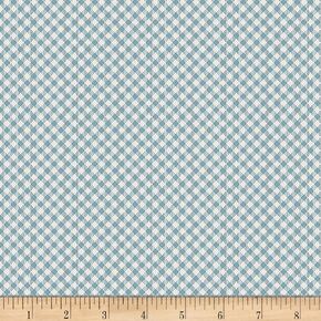 Art Gallery Fabrics Art Gallery Les Petits Checks Sky Fabric, Blue