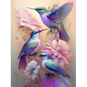MjhRcll Paint by Numbers for Adults,Hummingbird Paint by Number for Adults Beginner,Paint by Numbers Canvas for Home Wall Decor Inch16X20