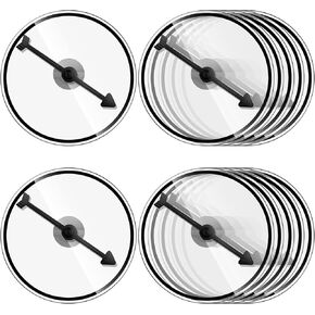 Chivao 10 Sets Game Spinner Wheel Blank Erasable Math Game Spinner Board with Plastic Rotating Arrows for Prizes(4 x 4 Inch)