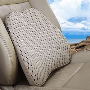 Memory Foam car Lumbar Support Pillow - Memory Foam Back Cushion - Used for car Seats, Office Chairs, recliners, Sofas, etc. (Gray)