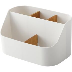 Desk Organizer Remote Control Holder Makeup Caddy Box for Home & Office